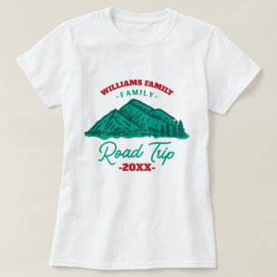 Camiseta Montaña de viaje por carretera de Reunión de Famil