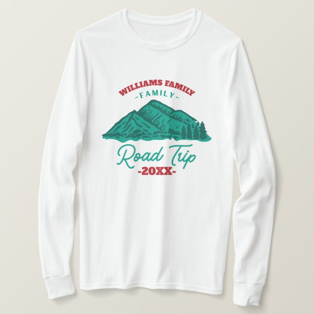 Camiseta Montaña de viaje por carretera de Reunión de Famil (Anverso del diseño)