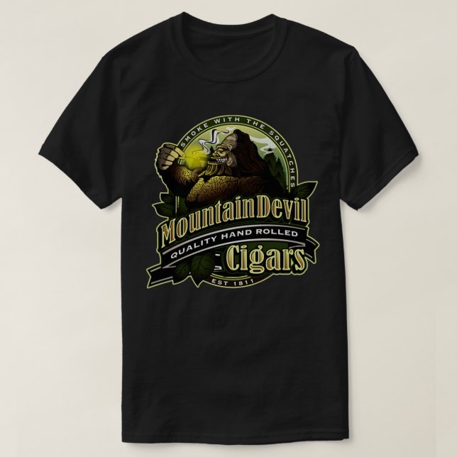 Camiseta Montaña Diablo Cigarros Calidad Mano Rodada (Diseño del anverso)