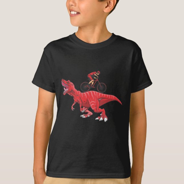 Camiseta Montaña Dinosaurios Ciclista Trex (Anverso)
