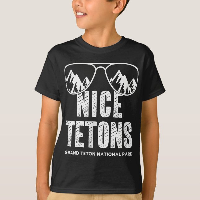 Camiseta Montaña divertida Tetones de Niza Gran Tetón Nacio (Anverso)