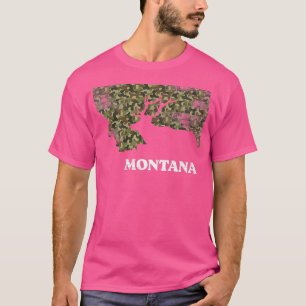Camiseta Montana Elk Deer Hundiendo Camuflaje Montana Hunte