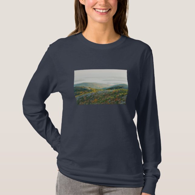 Camiseta Montaña en caída, parque nacional de Cadillac del (Anverso)