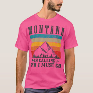 Camiseta Montana Está Llamando Que Debo Ir Montañas Vintage