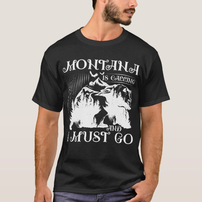Camiseta Montana Está Llamando Y Debo Ir (Anverso)