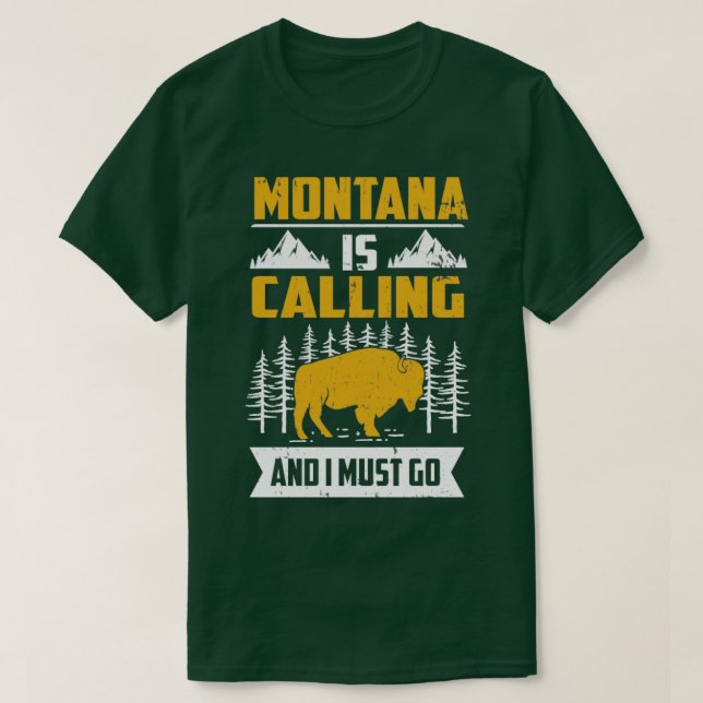 Camiseta Montana Está Llamando Y Debo Ir1 (Diseño del anverso)