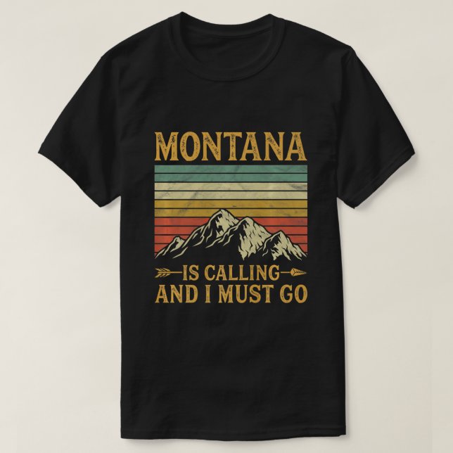 Camiseta Montana Está Llamando Y Debo Ir Premium (Diseño del anverso)