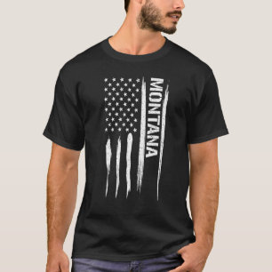 Camiseta Montana, estado de los Estados Unidos - Bandera es