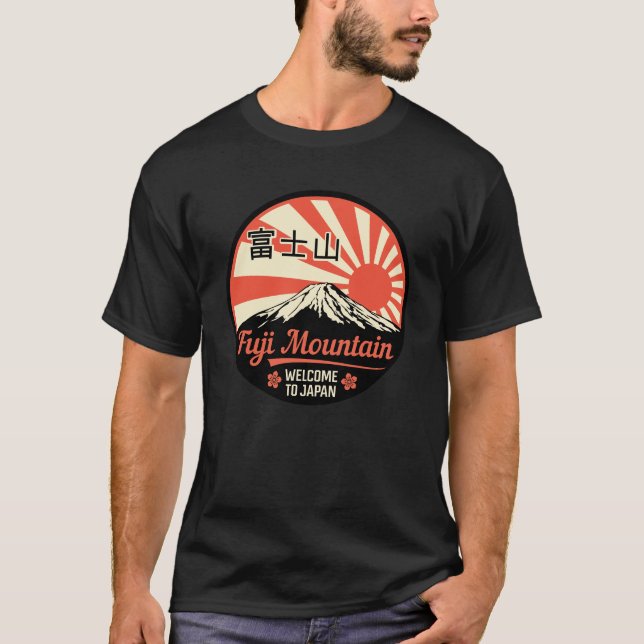 Camiseta Montaña Fuji. Diseño japonés. (Anverso)