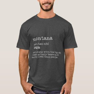Camiseta Montana Funny Montana Definición Gigante Hombres