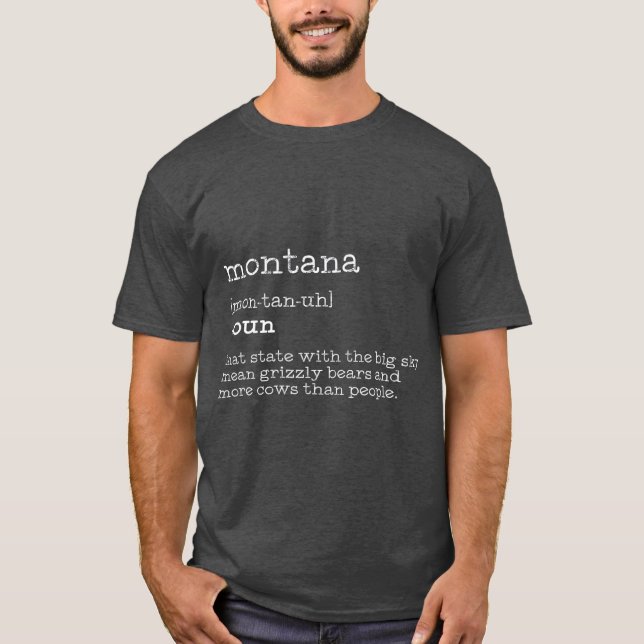 Camiseta Montana Funny Montana Definición Gigante Hombres (Anverso)