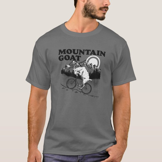 Camiseta Montaña Goat Funny Montaña Biking Goker Vin (Anverso)