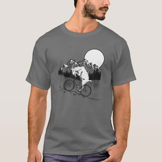 Camiseta Montaña Goat Funny Montaña Biking Goker Vin (Anverso)