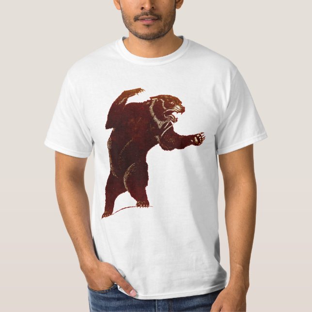 Camiseta Montana Grizzly Bear Wildlife Animal Nature Art (Anverso)