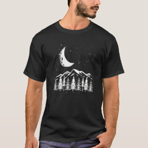 Camiseta Montaña Hiker Bosque Árboles Crescent Naturaleza d