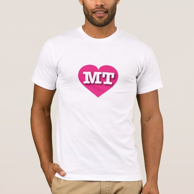Camiseta Montana Hot Pink Heart - Me encanta MT (Anverso)