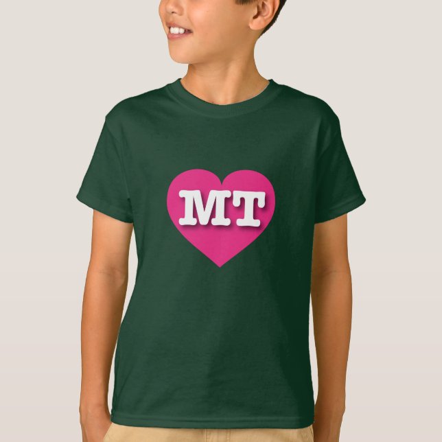 Camiseta Montana Hot Pink Heart - Me encanta MT (Anverso)