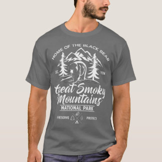 Camiseta Montaña humeante de oso negro estadounidense 1
