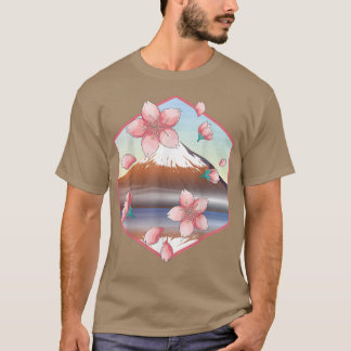 Camiseta Montaña japonesa Sakura Japón Floral cerezo