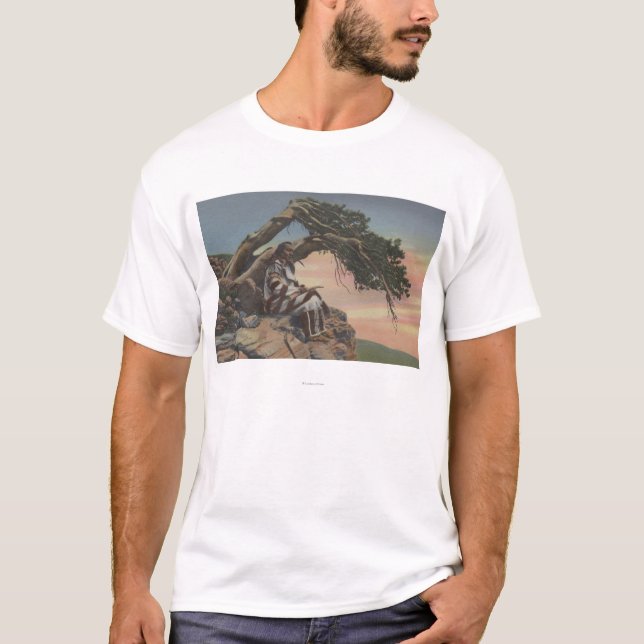 Camiseta Montana - jefe indio en Parque Nacional Glacier (Anverso)