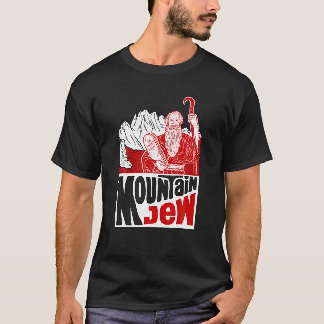 Camiseta Montaña Jew T Shirt Moses Diez Mandamientos Pun (Anverso)