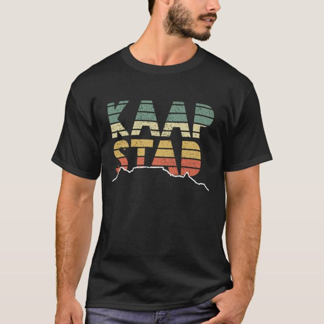 Camiseta Montaña Kaapstad Montaña Sudáfrica Vintage (Anverso)