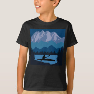Camiseta Montaña Kayak Kayak del río Vintage