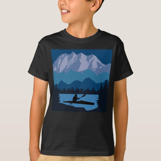 Camiseta Montaña Kayak Kayak del río Vintage (Anverso)