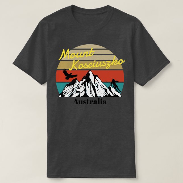 Camiseta Montaña Kosciuszko esquí Australia 2 (Diseño del anverso)