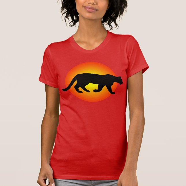Camiseta Montaña León Puma Cougar Silhouette Sunfire (Anverso)
