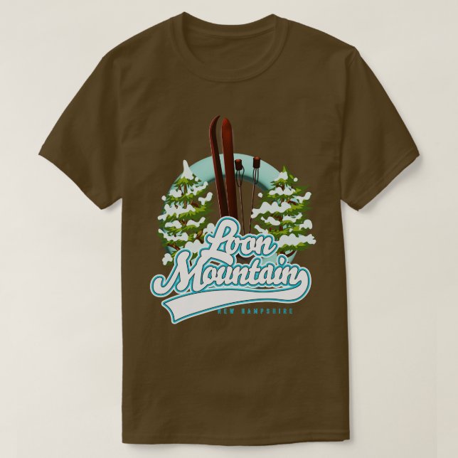 Camiseta Montaña Loon New Hampshire ski (Diseño del anverso)