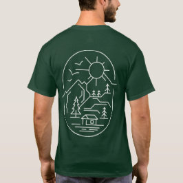 Camiseta Montaña Lover Cabina Diseño Mínimo Delante