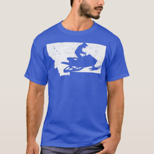 Camiseta Montana Map Snowmobile Riding Winter Sports Snowmo