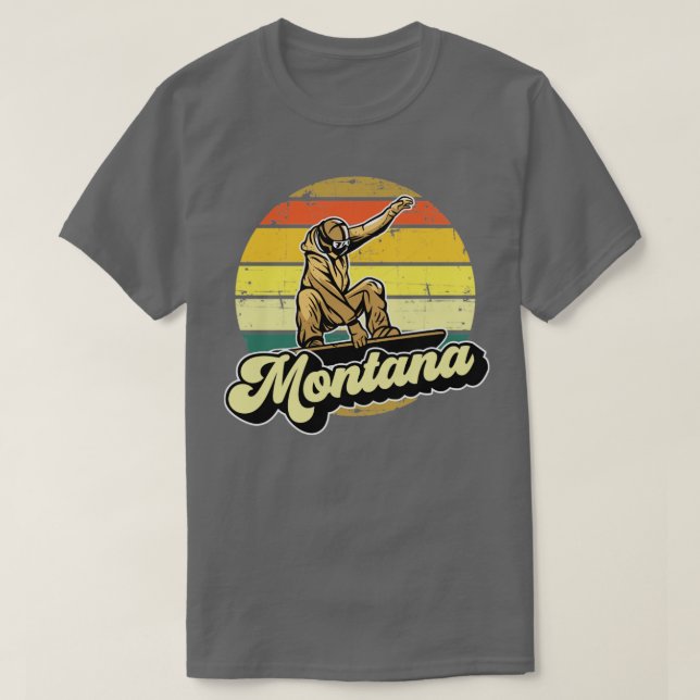 Camiseta Montaña montana de snowboard (Diseño del anverso)