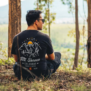 Camiseta Montaña Mount Sherman Colorado 14ers Minimalista