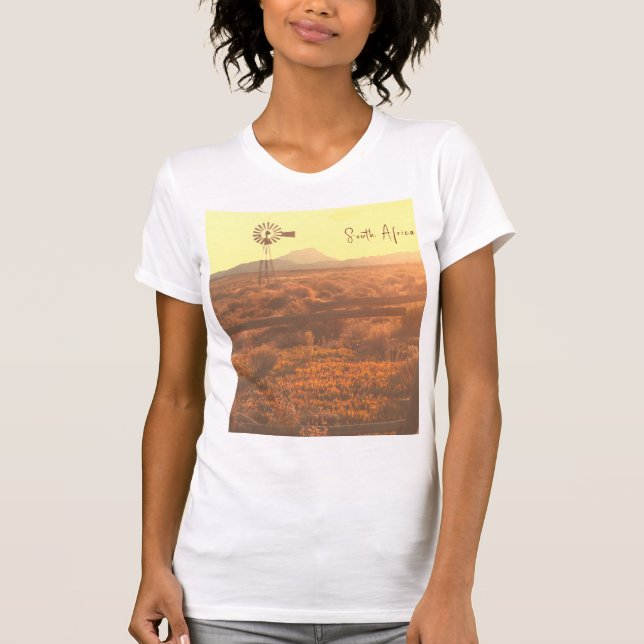 Camiseta Montaña natural Sudáfrica ZA Bomba eólica (Anverso)
