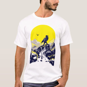Camiseta montaña ocaso
