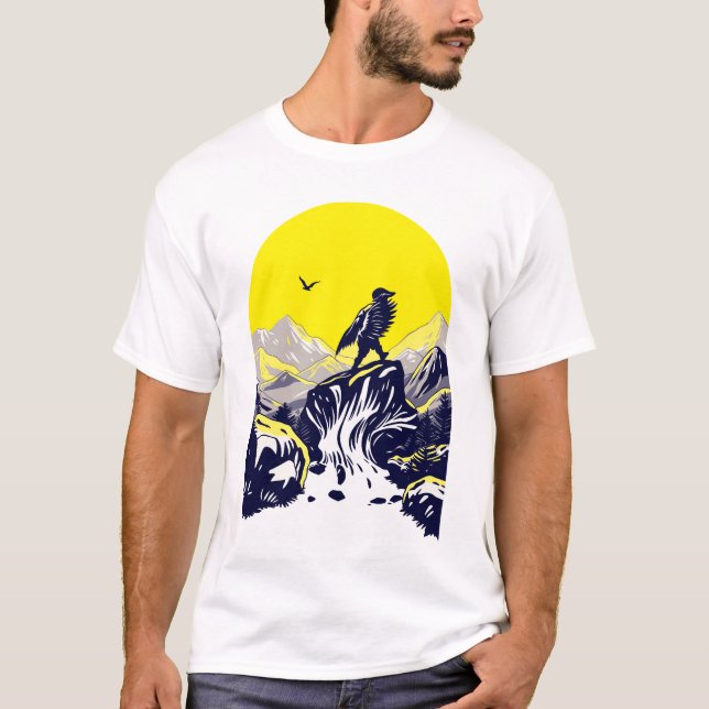 Camiseta montaña ocaso (Anverso)