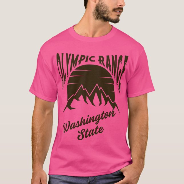 Camiseta Montaña Olímpica de Estilo Vintage (Anverso)