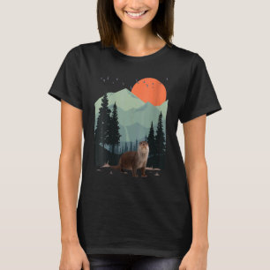 Camiseta Montaña Paisaje Adventure Sunset Pine Tree Sea
