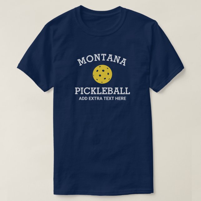 Camiseta Montana Pickleball Añadir Personalizado del nombre (Diseño del anverso)