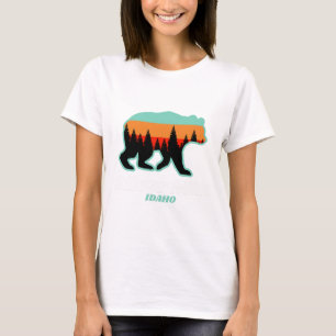 Camiseta Montaña plateada Idaho Esquí Snowboard Bear
