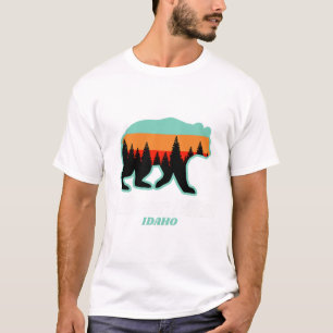 Camiseta Montaña plateada Idaho Esquí Snowboard Bear