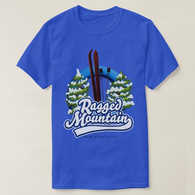 Camiseta Montaña Ragada Nueva Hampshire ski 1 (Diseño del anverso)