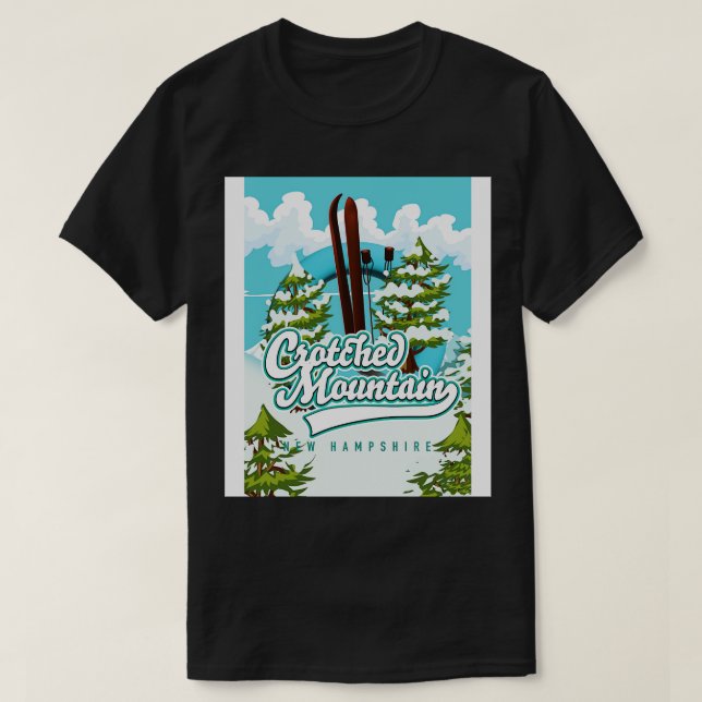 Camiseta Montaña recortada nueva esquí de Hampshire (Diseño del anverso)