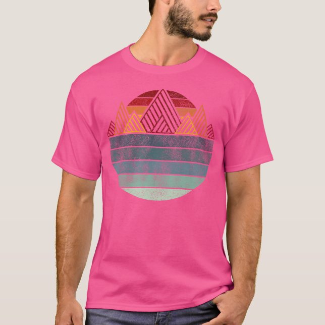 Camiseta Montaña Retro al aire libre - Senderismo Camping R (Anverso)