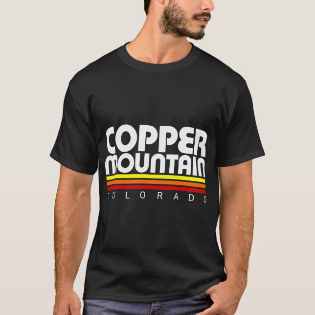 Camiseta Montaña Retro Copper Colorado (Anverso)
