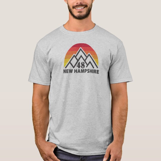 Camiseta Montaña Retro New Hampshire 48 (Anverso)
