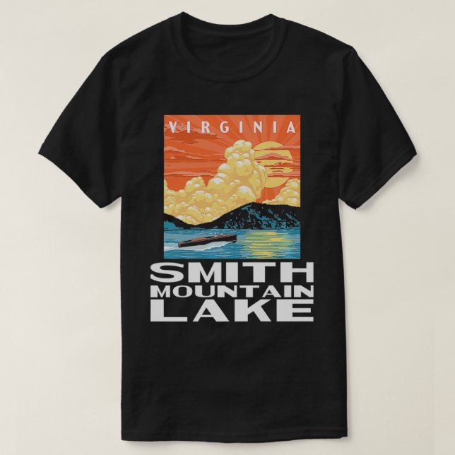 Camiseta Montaña Retro Smith Virginia WPA Style Vinta (Diseño del anverso)