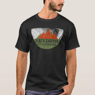 Camiseta Montaña Retro Usa Nación De Cañón Negro